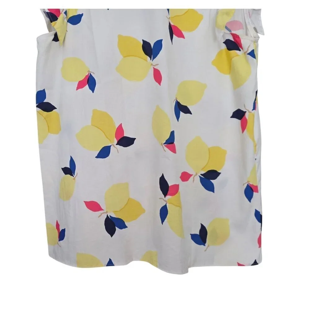Women's - Kate Spade Lemon Zest Ruffle Top, Size XS